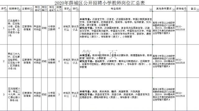定了！棗莊市薛城區(qū)招聘19名小學(xué)教師