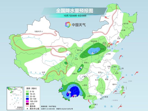 “麥德姆”繼續(xù)影響廣西云南 南方多地高溫持久北方秋涼加重